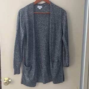 Women’s heatherd grey long sleeve size small cardigan
